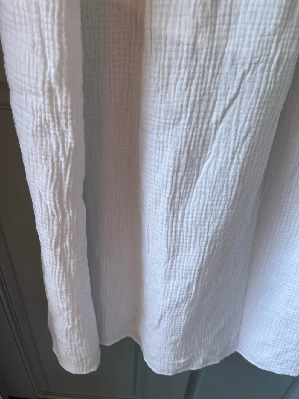 J. Crew White Maxi Skirt with Lightweight Pleats